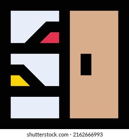 cupboard Vector illustration on a transparent background.Premium quality symmbols.Stroke vector icons for concept and graphic design.