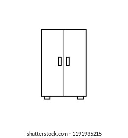 Cupboard vector line icon. Trendy flat ui sign design, graphic pictogram. Logo illustration. Eps10.