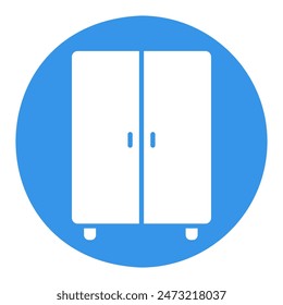Cupboard vector solid icon. Graph symbol for furniture, web site and apps design, logo, app, UI