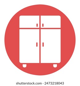 Cupboard vector solid icon. Graph symbol for furniture, web site and apps design, logo, app, UI