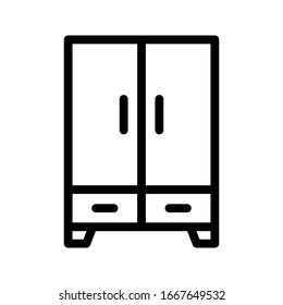 cupboard vector thin line icon 