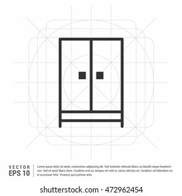 Cupboard wardrobe icon