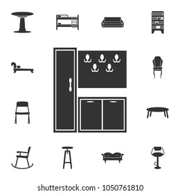 Cupboard wardrobe icon. Detailed set of furniture icons. Premium quality graphic design. One of the collection icons for websites, web design, mobile app on white background