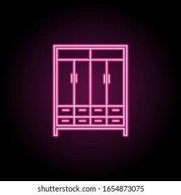 Cupboard wardrobe icon. Simple thin line, outline vector of household icons for ui and ux, website or mobile application