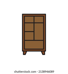cupboard wardrobe for website graphic resource, presentation, symbol
