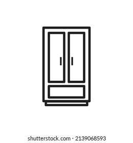 cupboard wardrobe for website graphic resource, presentation, symbol