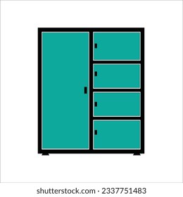 logotipo de ilustración de vector de icono de cupboardlocker