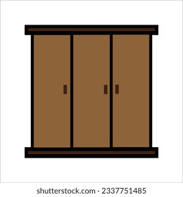 logotipo de ilustración de vector de icono de cupboardlocker