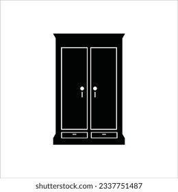 logotipo de ilustración de vector de icono de cupboardlocker