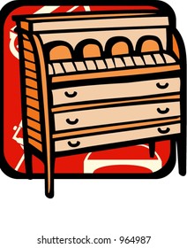 Cupboard.colores Pantone.Ilustración vectorial