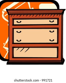 Cupboard.Pantone colors.Vector illustration