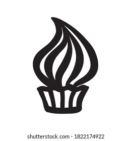 Cupcake abstract sketch. Vector illustration