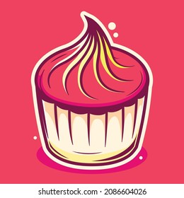 cupcake art cartoon wallpaper design