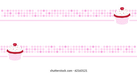 cupcake background, pink wallpaper, banner
