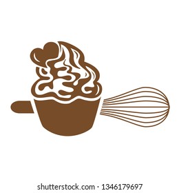 Cupcake And Bakery Equipment, Vector Logo Icon