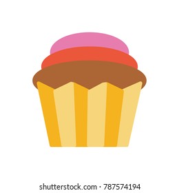 Cupcake bakery flat icon