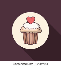 Cupcake of bakery food design
