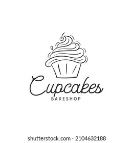 Plantilla de diseño del logotipo de la panadería de pasteles