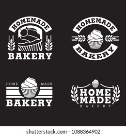 cupcake and bakery logo vector illustration design