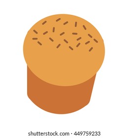 cupcake bakery sweet cake delicious Isolated vector illustration