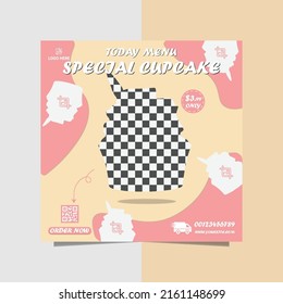 Cupcake Banner Design And Bakery Cake Design 
