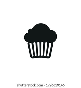 Cupcake basic vector illustration icon