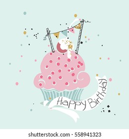 cupcake birthday card