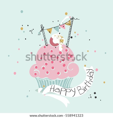 cupcake birthday card