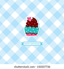 cupcake birthday greeting card