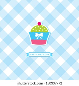 cupcake birthday greeting card