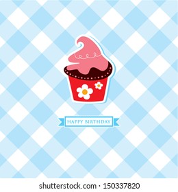 cupcake birthday greeting card