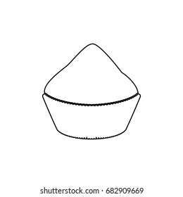Cupcake black icon .