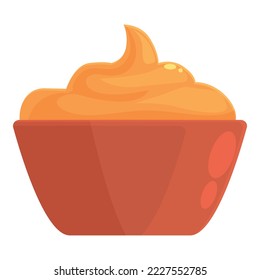 Cupcake butter icon cartoon vector. Peanut caramel. Natural food