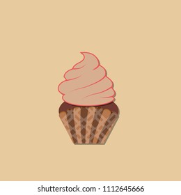 cupcake cake with cream