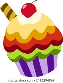 Cupcake Cake Dessert Food Illustration 