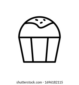 Cupcake cake icon. Simple line vector elements of religious holiday for ui and ux, website or mobile application