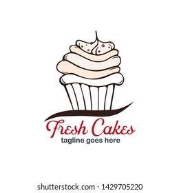 Cupcake or Cake logo for Bakery and pastry
