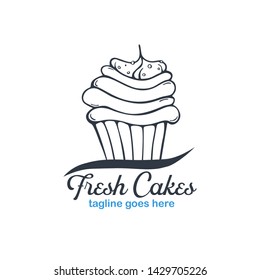 Cupcake or Cake logo for Bakery and pastry