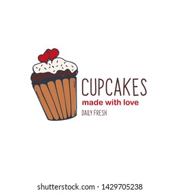 Cupcake or Cake logo for Bakery and pastry