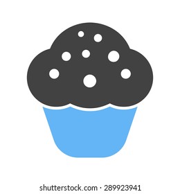 Cupcake, cake, sweet icon vector image. Can also be used for sweets and confectionery. Suitable for use on web apps, mobile apps and print media.