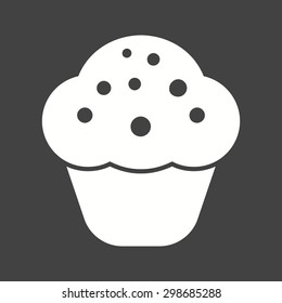 Cupcake, cake, sweet icon vector image. Can also be used for sweets and confectionery. Suitable for use on web apps, mobile apps and print media.
