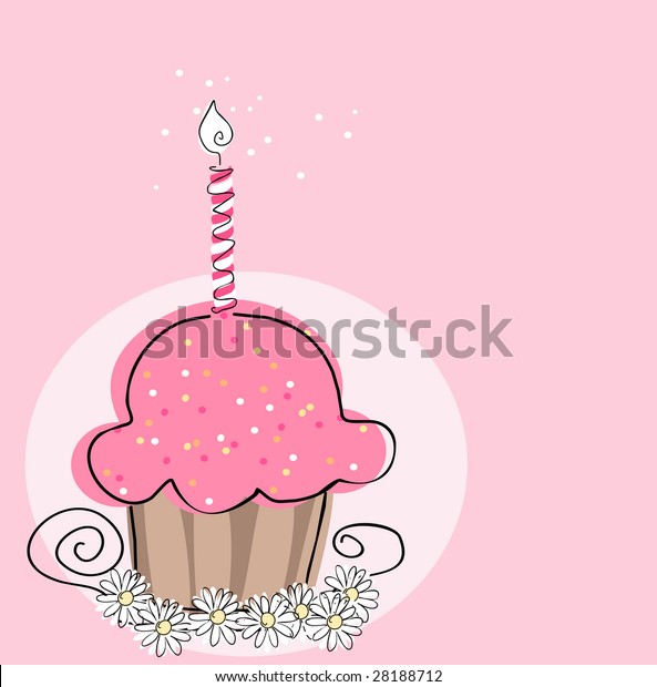 Download Cupcake Candle Stock Vector (Royalty Free) 28188712