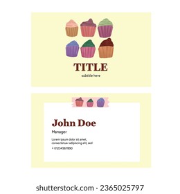 cupcake card doodle hand drawn isolated on white background