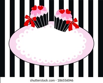 cupcake card tag label sign 