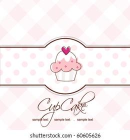 Cupcake - Card template with copy