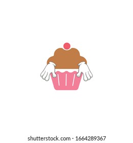 cupcake cartoon characters design. you can use for stickers, pins, mascot or patches