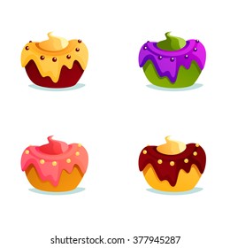 Cupcake cartoon vector illustration