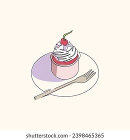 Cupcake Charisma Infuse Sweetness into Your Designs with One Line Cupcake Art