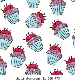 cupcake with cherries