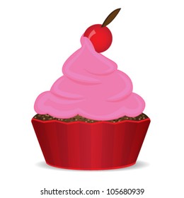 cupcake with cherry
